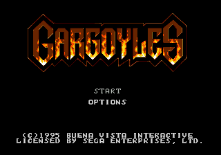 Gargoyles (USA) Title Screen